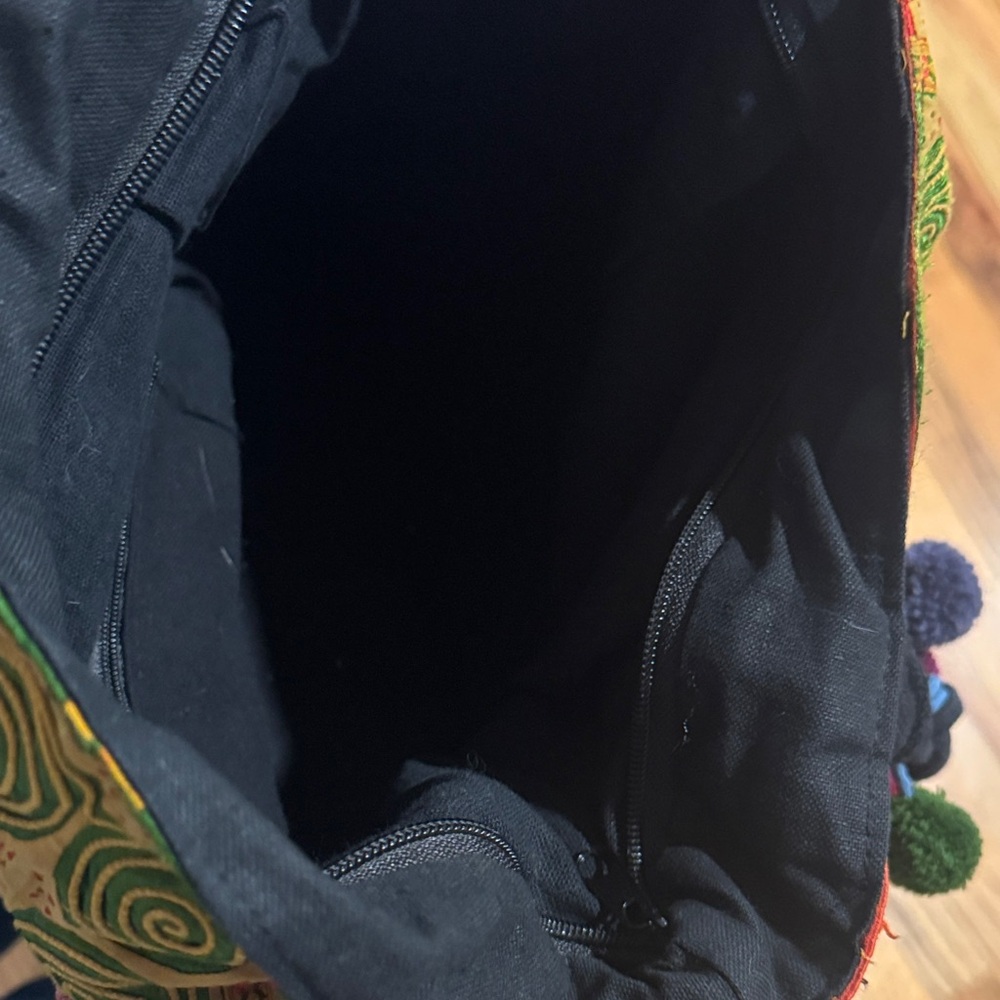 Vibrant Multicolor Embroidered Tote Bag - Picture 7 of 9